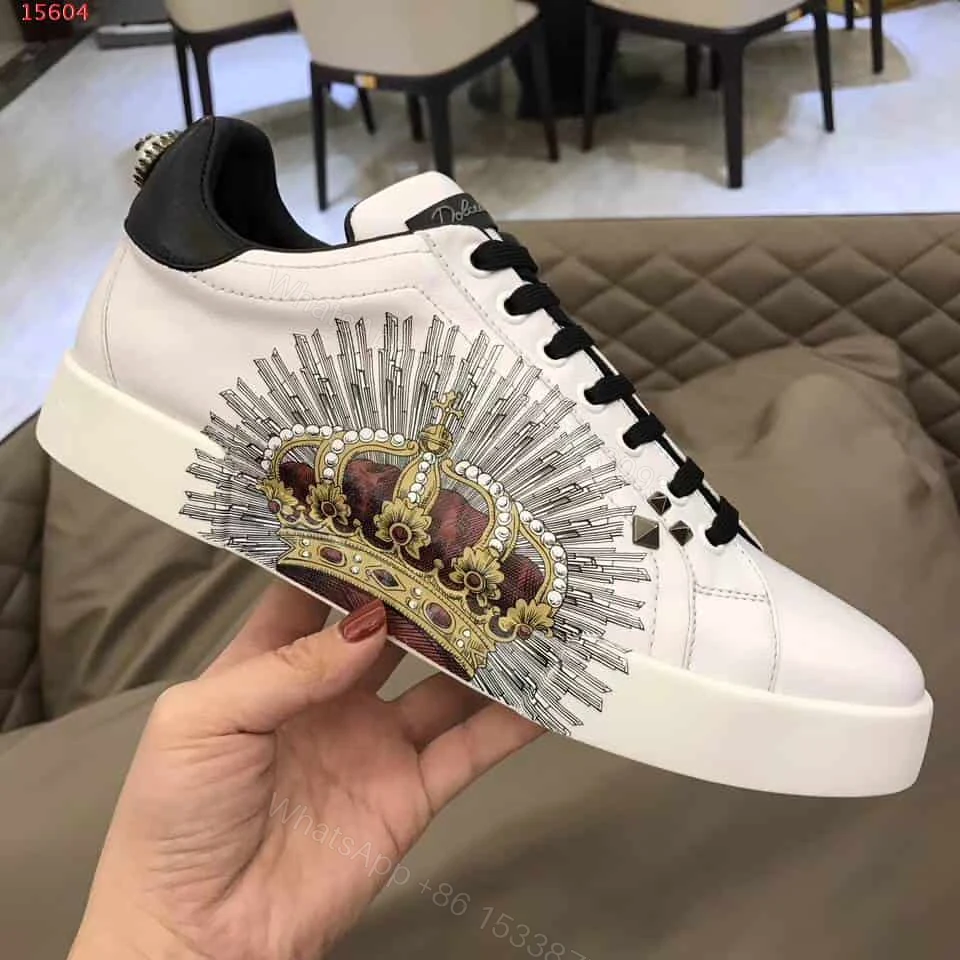 View 2 of DOLCE & GABBANA PRINTED CALFSKIN PORTOFINO SNEAKERS – DG9