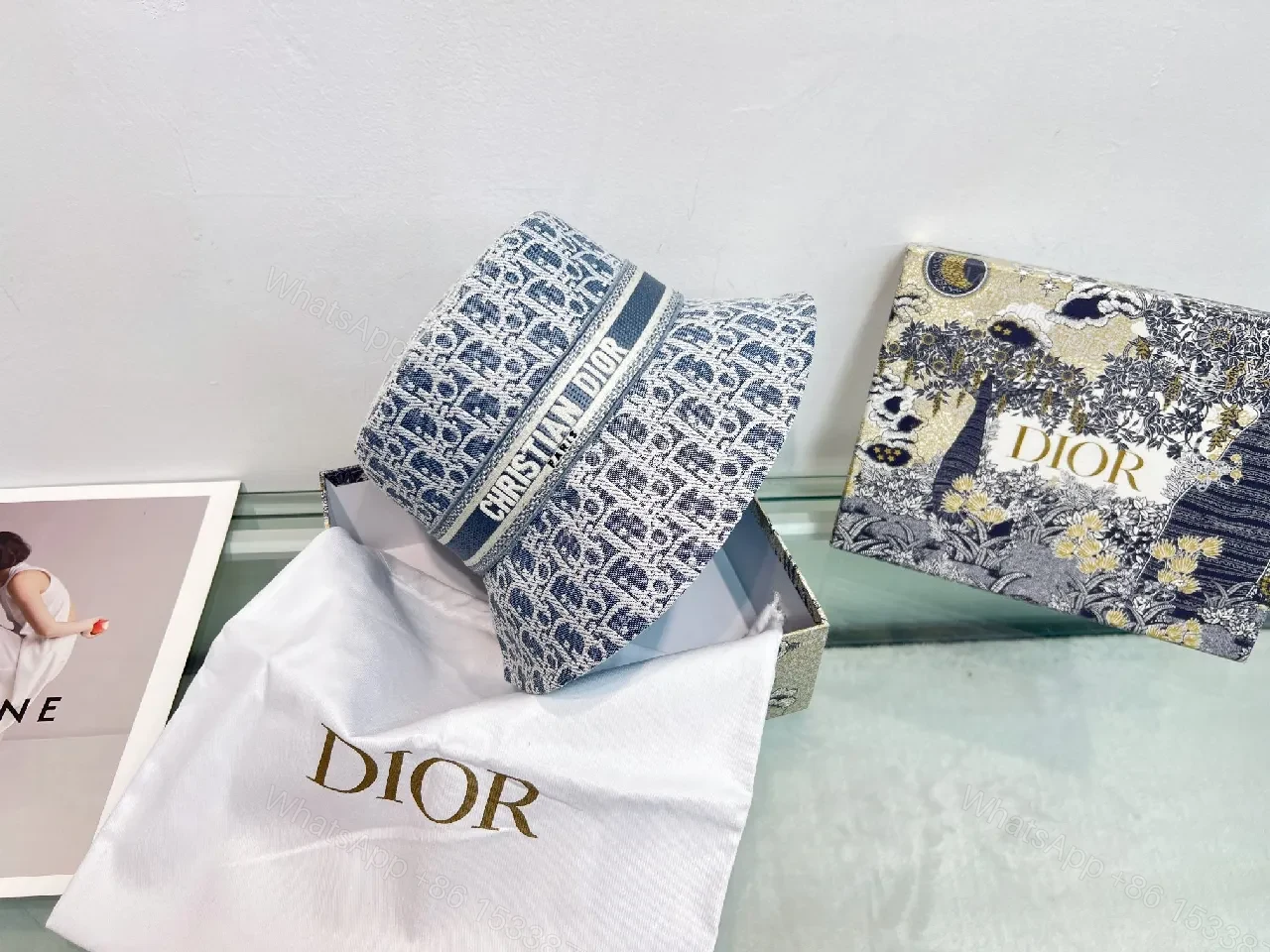 View 2 of Patterned Visor Hat – Luxurious, Structured, All-Day Comfort