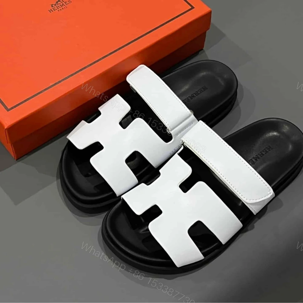 View 6 of Hermes Chypre Sandal Blanc Calfskin White H222100Z 90345