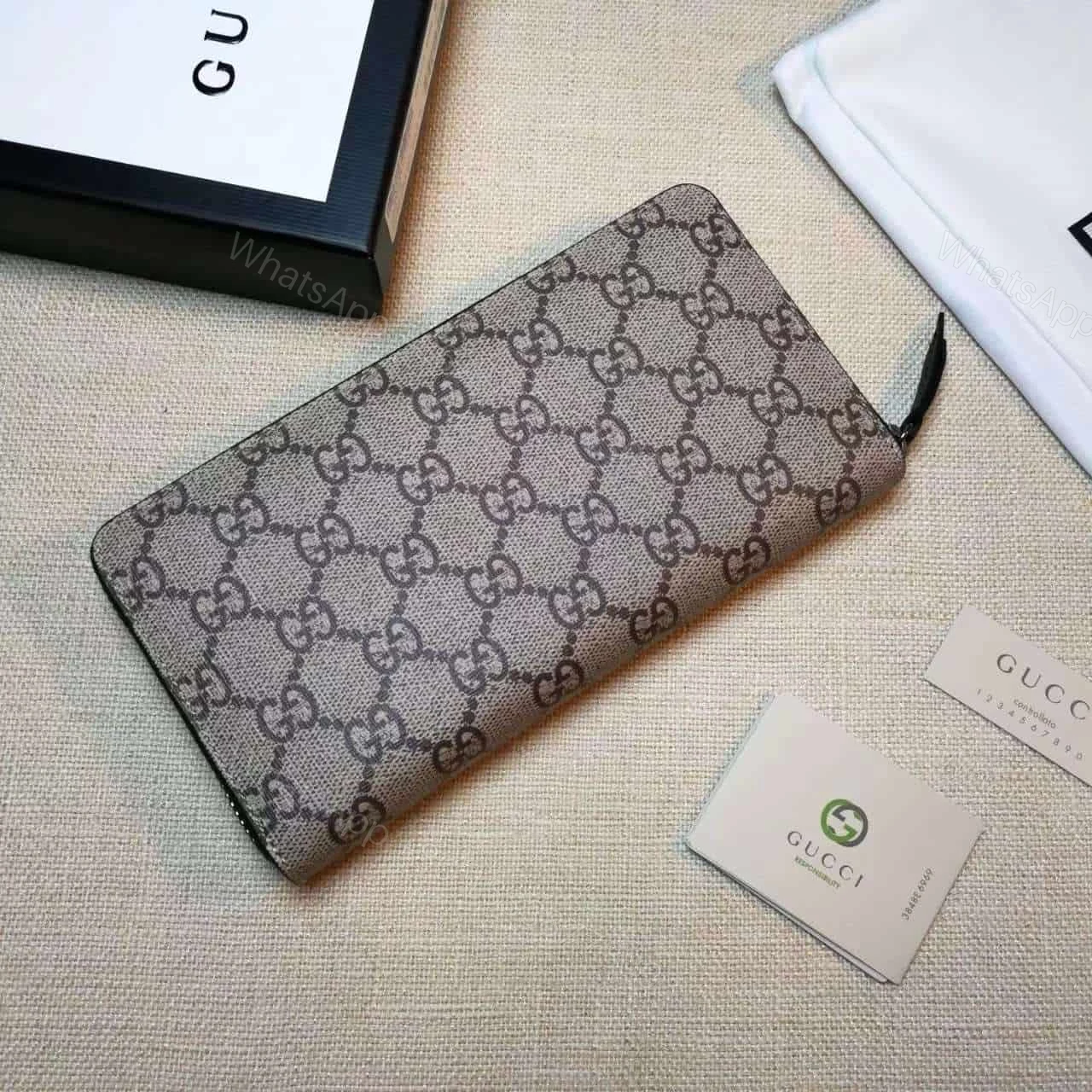 View 3 of GUCCI WALLET KINGSNAKE PRINT GG SUPREME ZIP GC2