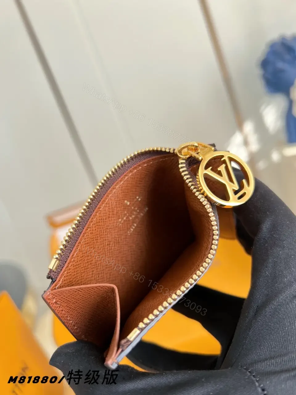 View 5 of Monogram Canvas Cardholder Wallet with Leather Accents