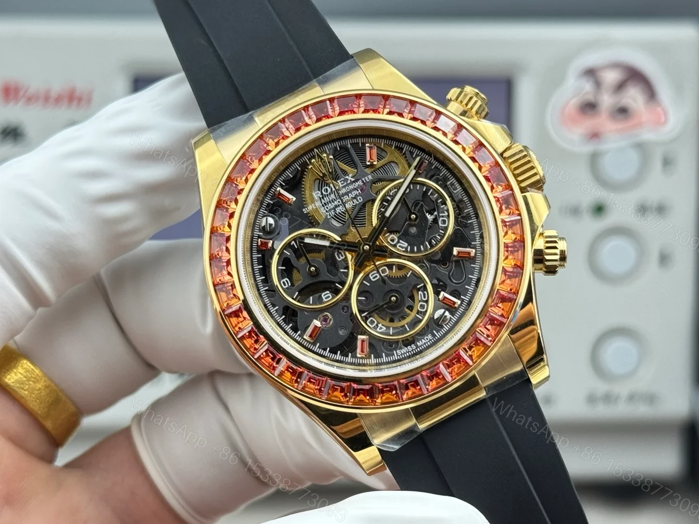 View 2 of Rolex Daytona LB2 Rainbow Daytona Hollow Core Skeleton Transparent Dial ROLEX-DAYTONA-LB2-40-RAINBOW-SKELETON