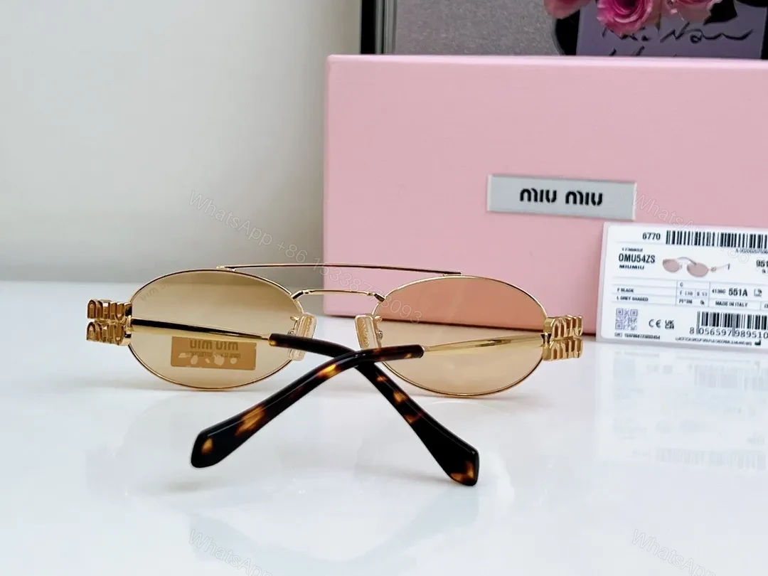 View 8 of Gold-Tone Round Sunglasses with Logo Detailing, Signature Glam, Luxury Everyday