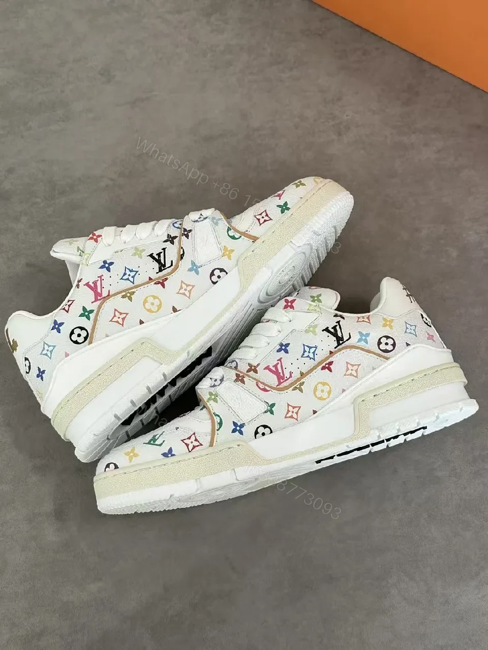 View 2 of Colorful Monogram Luxe High-Tops with Comfort Cushion
