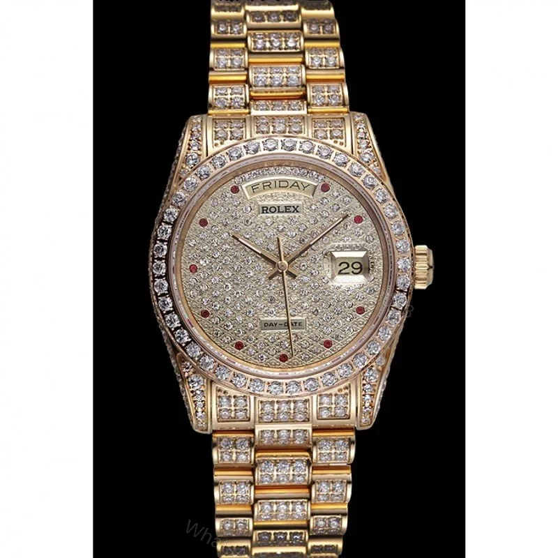 View 2 of Superclone Rolex Day-Date Diamond Dial 621615 37 mm