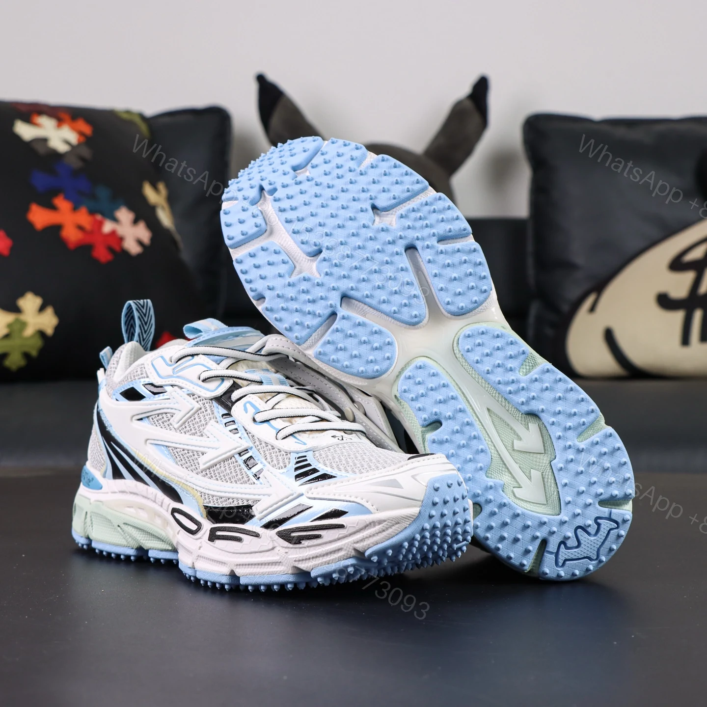 View 3 of Off White Be Right Back Sky Blue