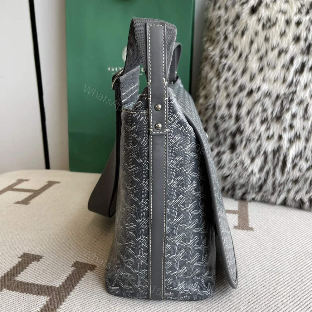 View 3 of 高仿Goyard*Capetien系列CAPETID郵差包灰色中號免檢版