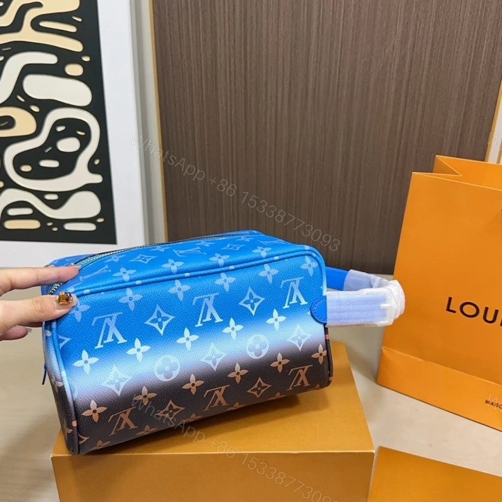 View 5 of Louis Vuitton Locker Dopp Kit Monogram Pigment Blue 23cm M28228