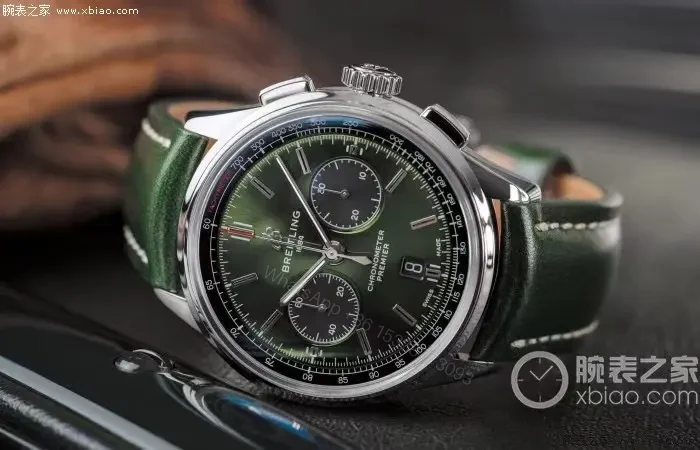 View 2 of V7 Factory Breitling Premier B01 Chronograph 42mm Green Dial Stainless Steel Watch