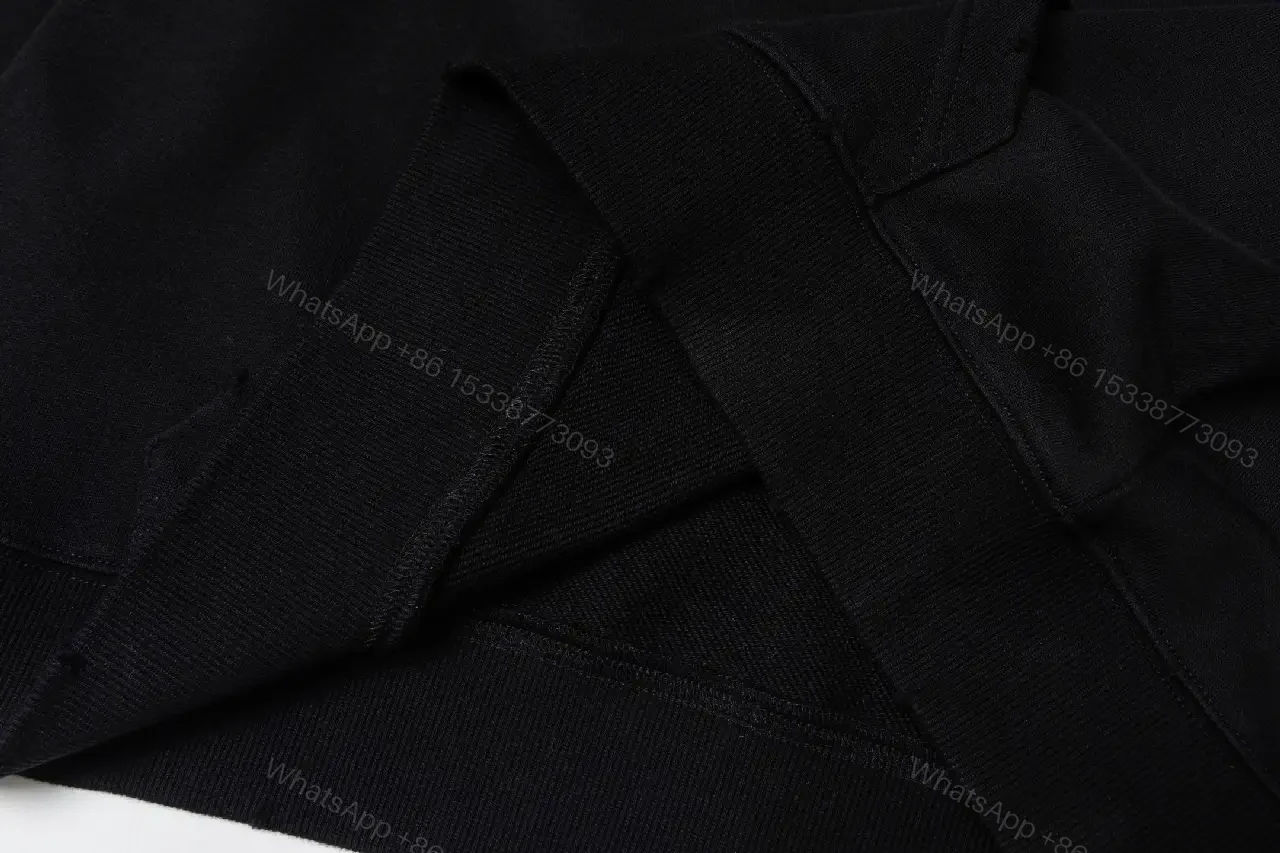 View 9 of Minimalist Black Hoodie – Subtle Dior Detail Luxury Streetwear