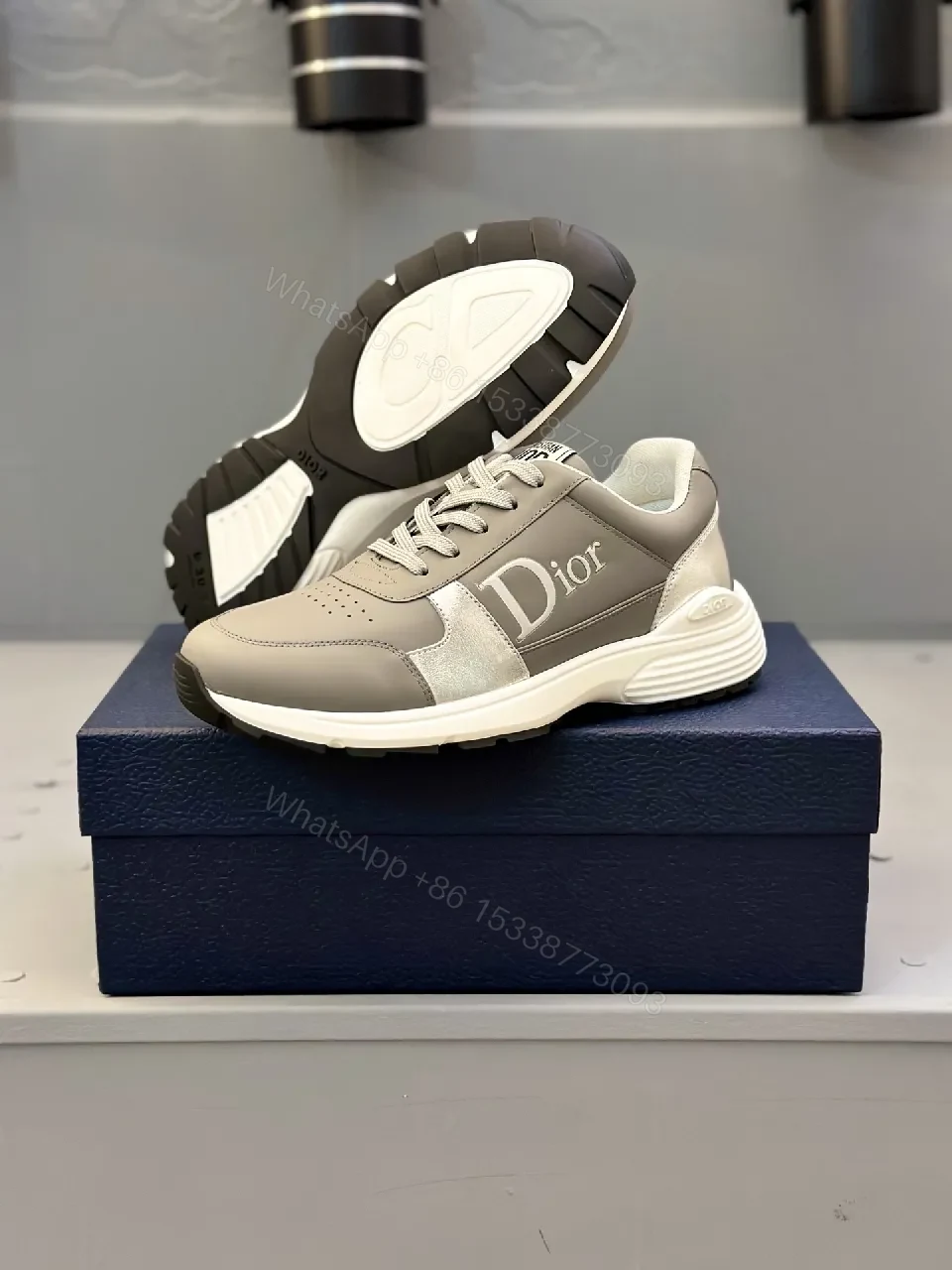 Chic Leather High-Top Sneaker with Luxe Comfort Technology — view 1