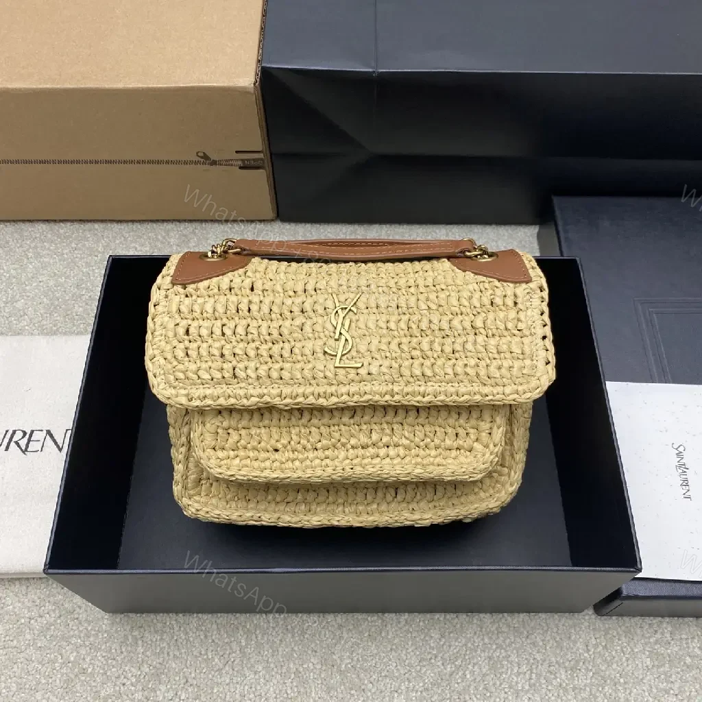 View 6 of Textured Straw Mini Bag — Natural Luxury, Everyday Chic, Crossbody