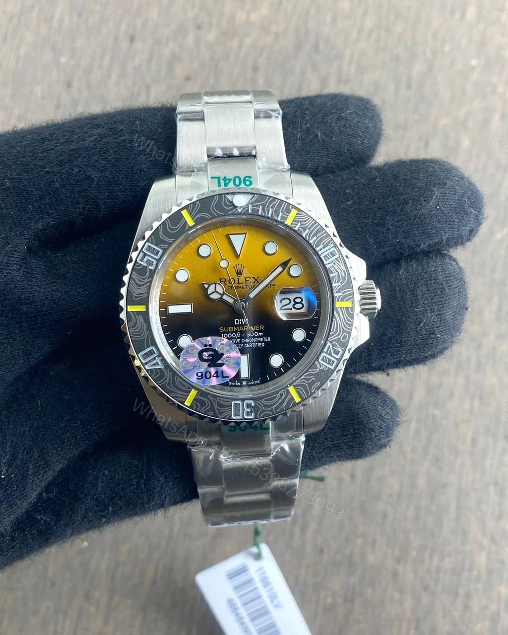 View 2 of Rolex Submariner Silver Yellow Diw 41MM Automatic
