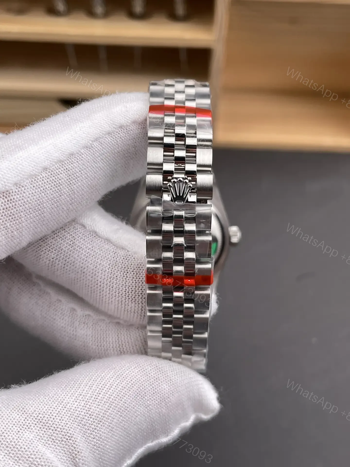 View 8 of Rolex Datejust 28 Stainless Steel Fluted Jubilee MOP 178274-0042