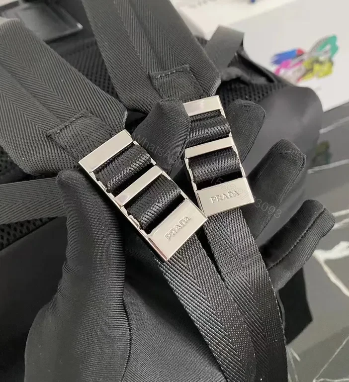 View 4 of Graphite Nylon Sleek Tote-Backpack: Subtle Prada-Inspired Luxury