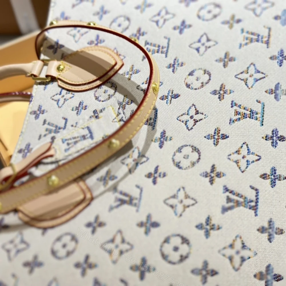 View 7 of Louis Vuitton Onthego MM Multicolor Beige 35Cm M24708