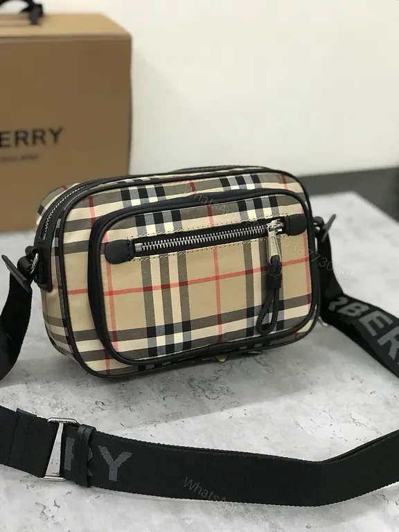 View 9 of Burberry-Style Check Crossbody Bag, Luxe Everyday Essential