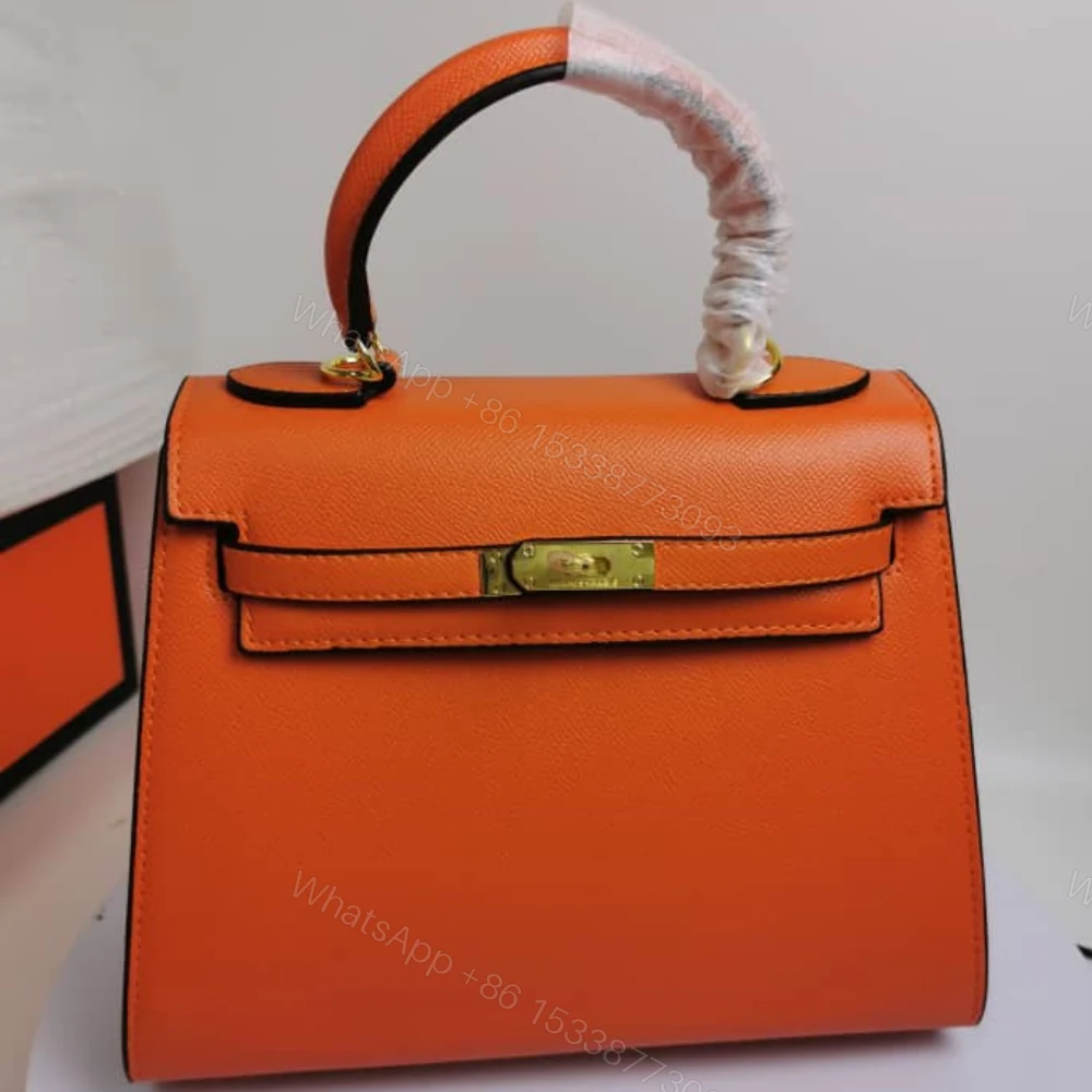 View 2 of Hermes Kelly 25 Togo Handbag Orange 25Cm