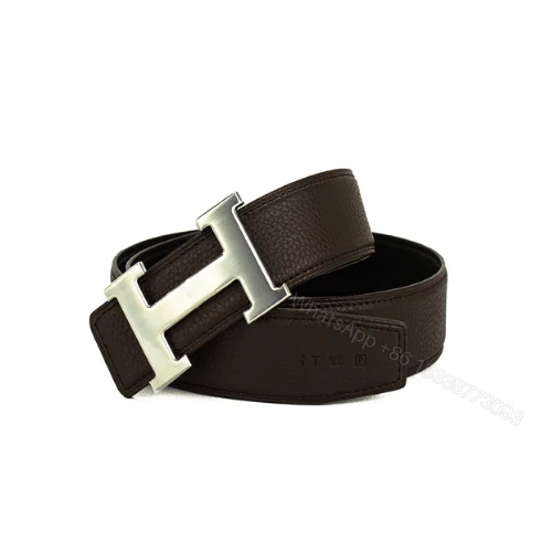 View 6 of HERMES BELT TOGO SWIFT SILVER BUCKLE BROWN 38MM
