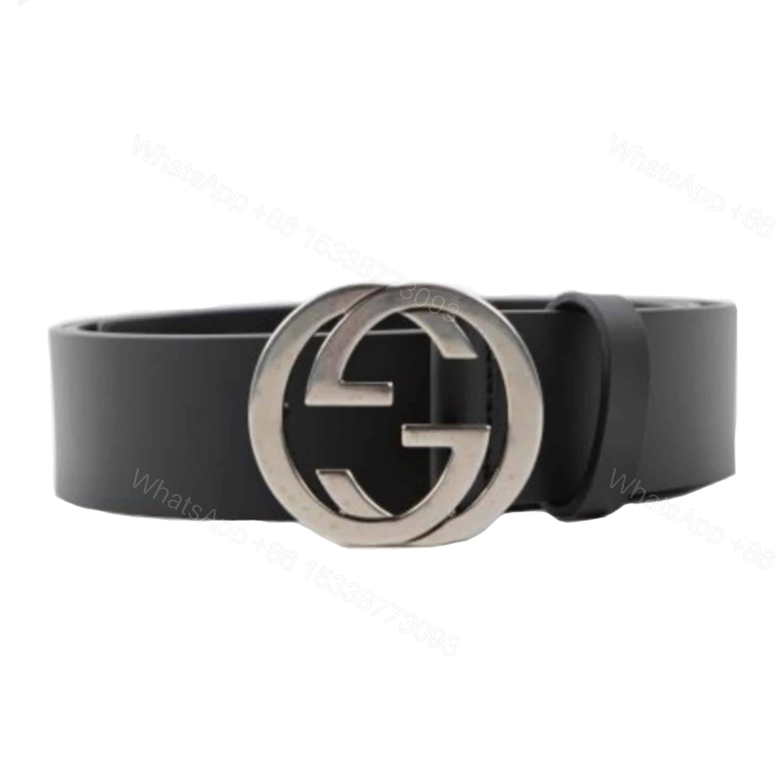 GUCCI INTERLOCKING-G LEATHER BELT – B12 — view 1