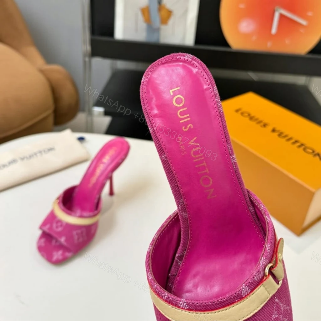 View 7 of Louis Vuitton 6AM Mule Denim Fuschia