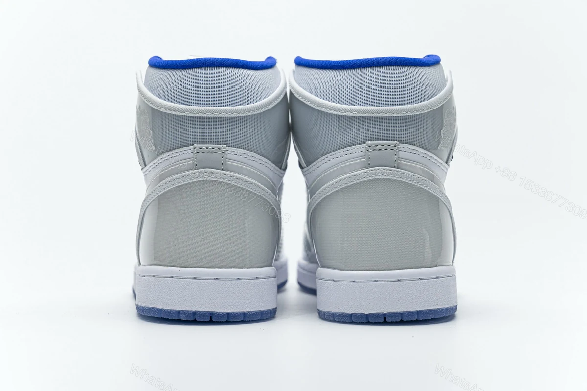 View 4 of Air Jordan 1 Retro High Zoom White Racer Blue CK6637-104