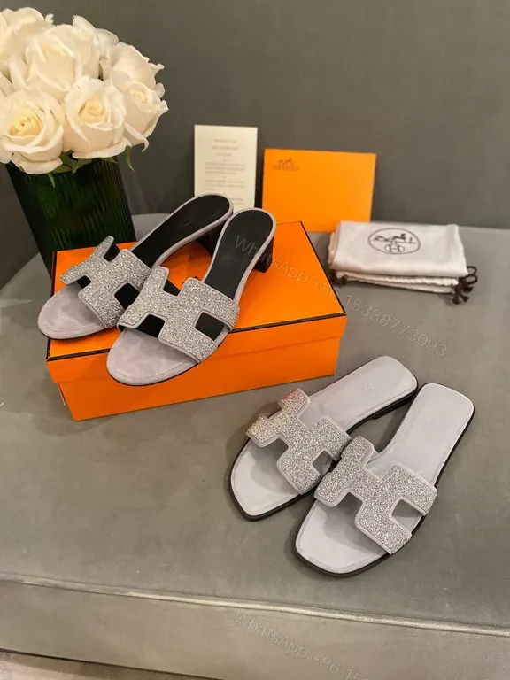 View 3 of Crisp White Leather H-Strap Slides - All-Day Comfort