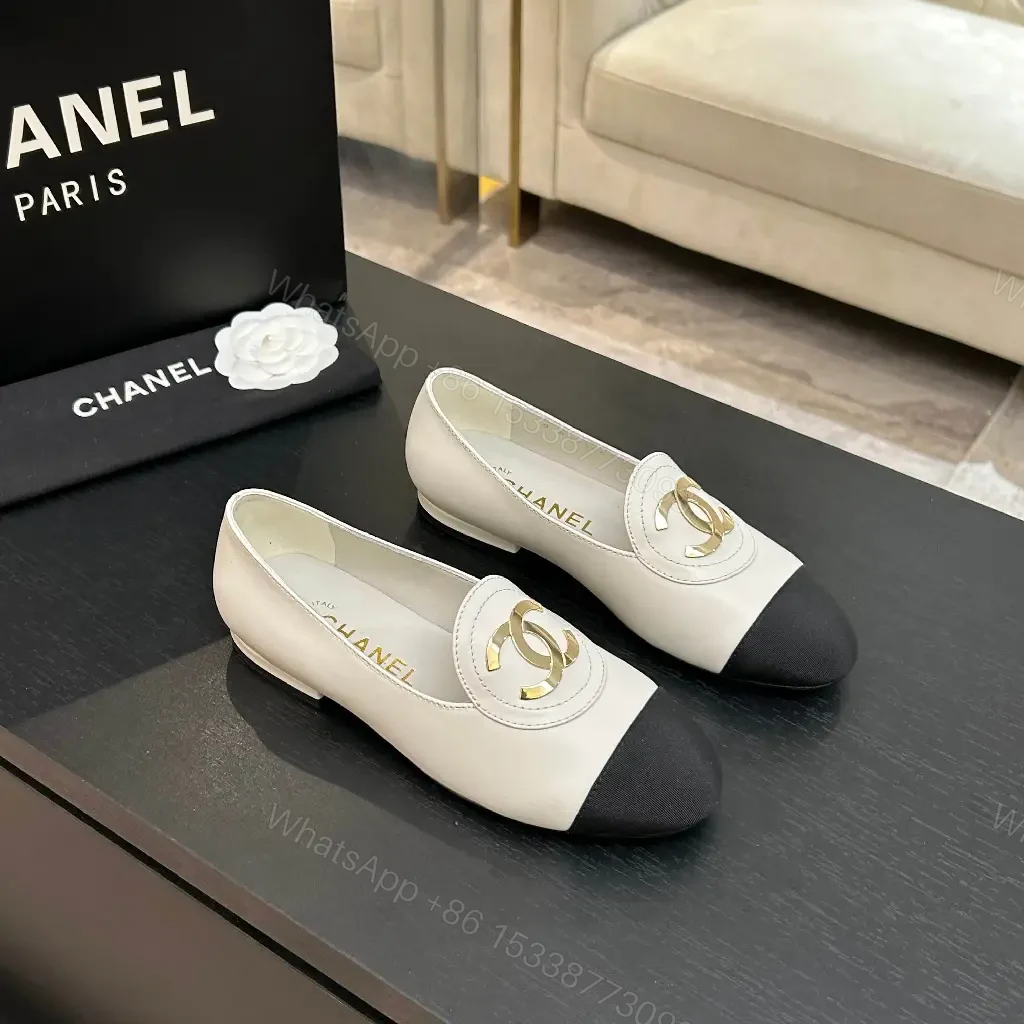 View 8 of Two-Tone Leather Loafers: Gold Hardware, Everyday Luxury
