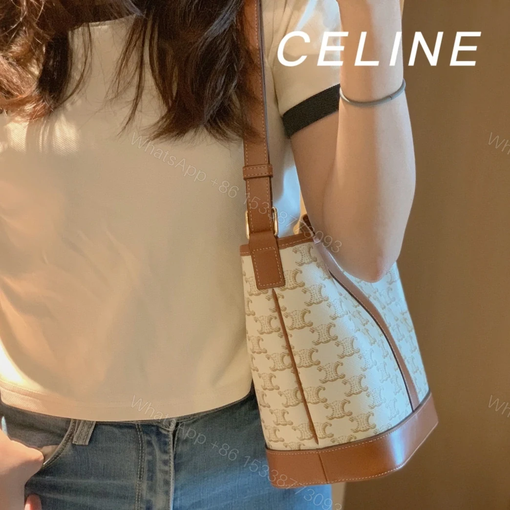 View 17 of 高仿Celine*Triomphe系列單肩包191442白印花免檢版