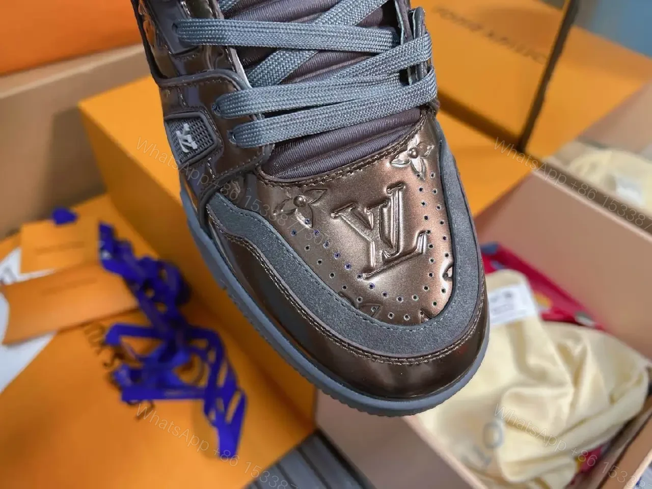 View 5 of Dark Metallic LV-Heritage Runner: Bold Luxury, All-Day Comfort