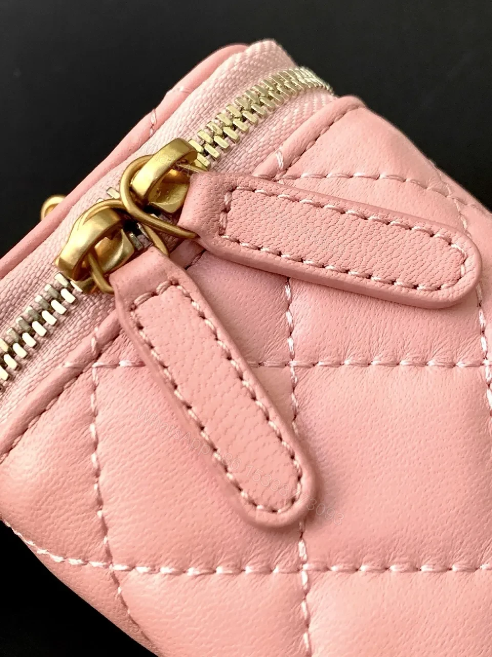 View 5 of Pink Quilted Camera Bag — Gold Hardware, Luxe Mini Satchel