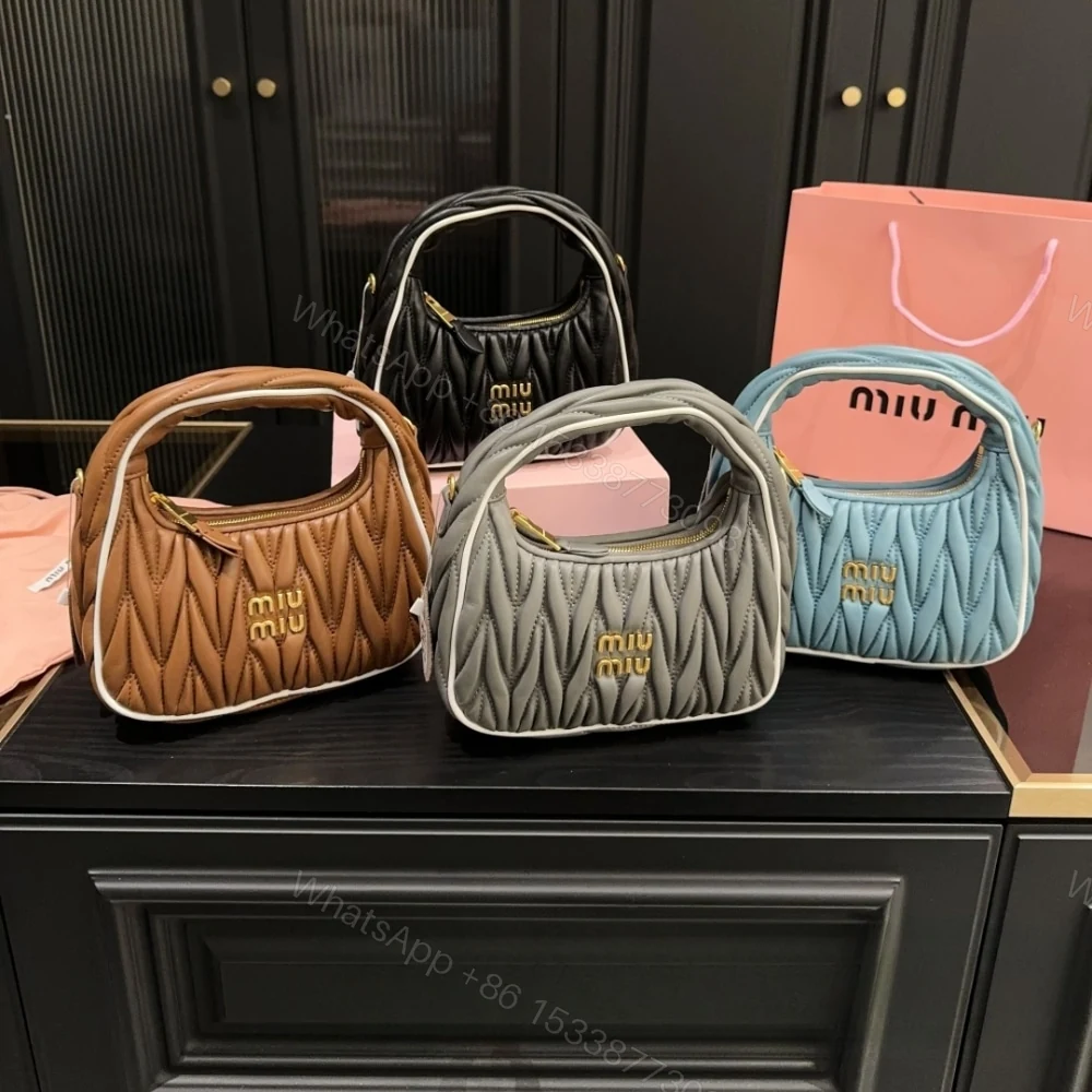View 3 of MIUMIU WANDER MATELASSÉ BAG MARBLE COGNAC AND WHITE 20CM 5BC125 2IBS F031W V OOF