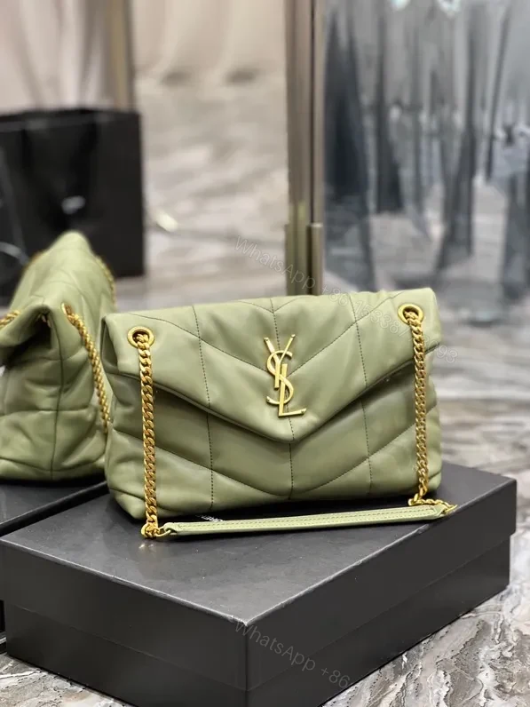 View 3 of Saint Laurent loulou puffer toy quilted leather shoulder bag
