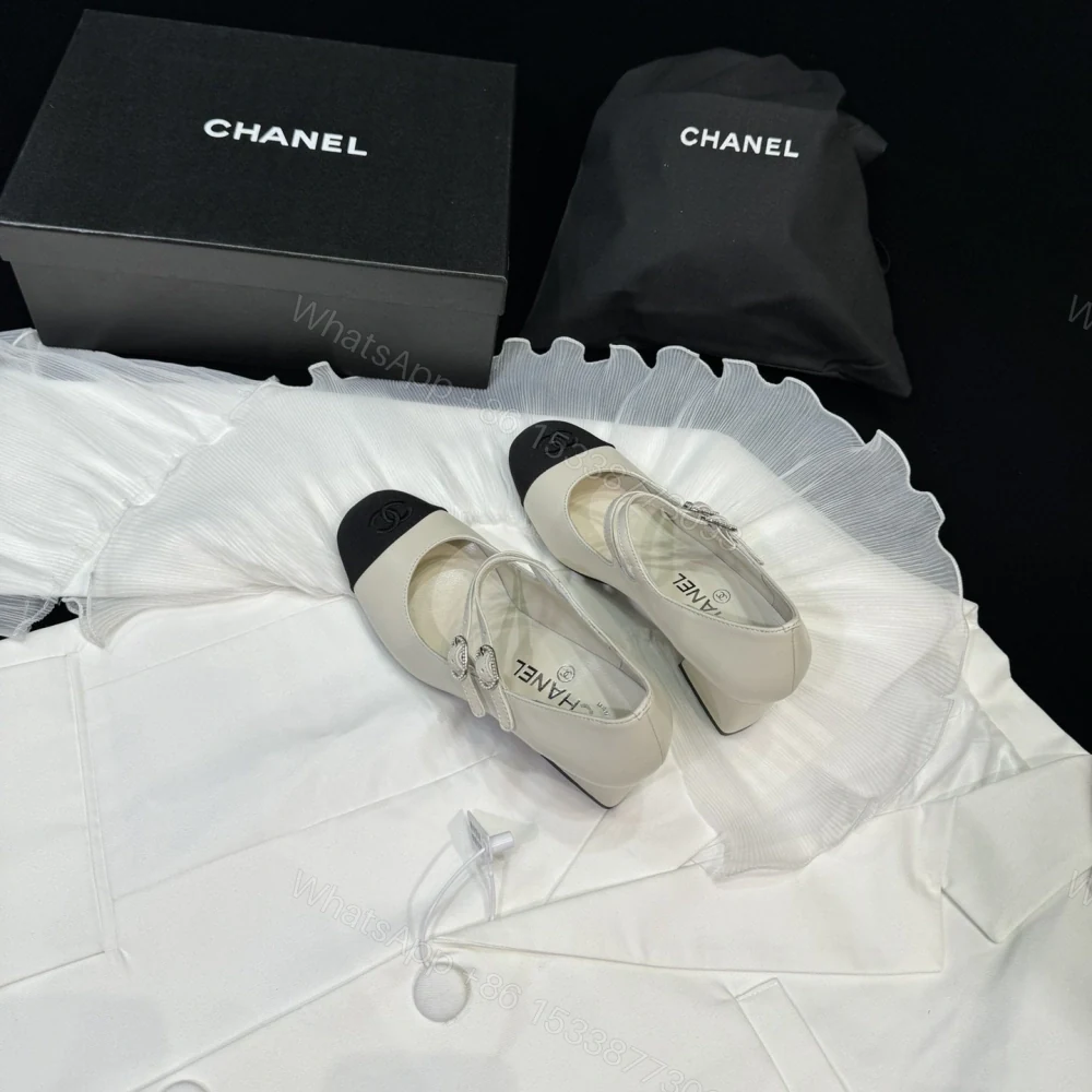 View 6 of 高仿Chanel*24S系列G45696B小羊皮瑪麗珍鞋米色6CM免檢版