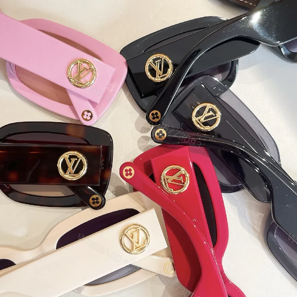 View 9 of Oversized Modern Frames Sunglasses with LV Accents, Bold Color