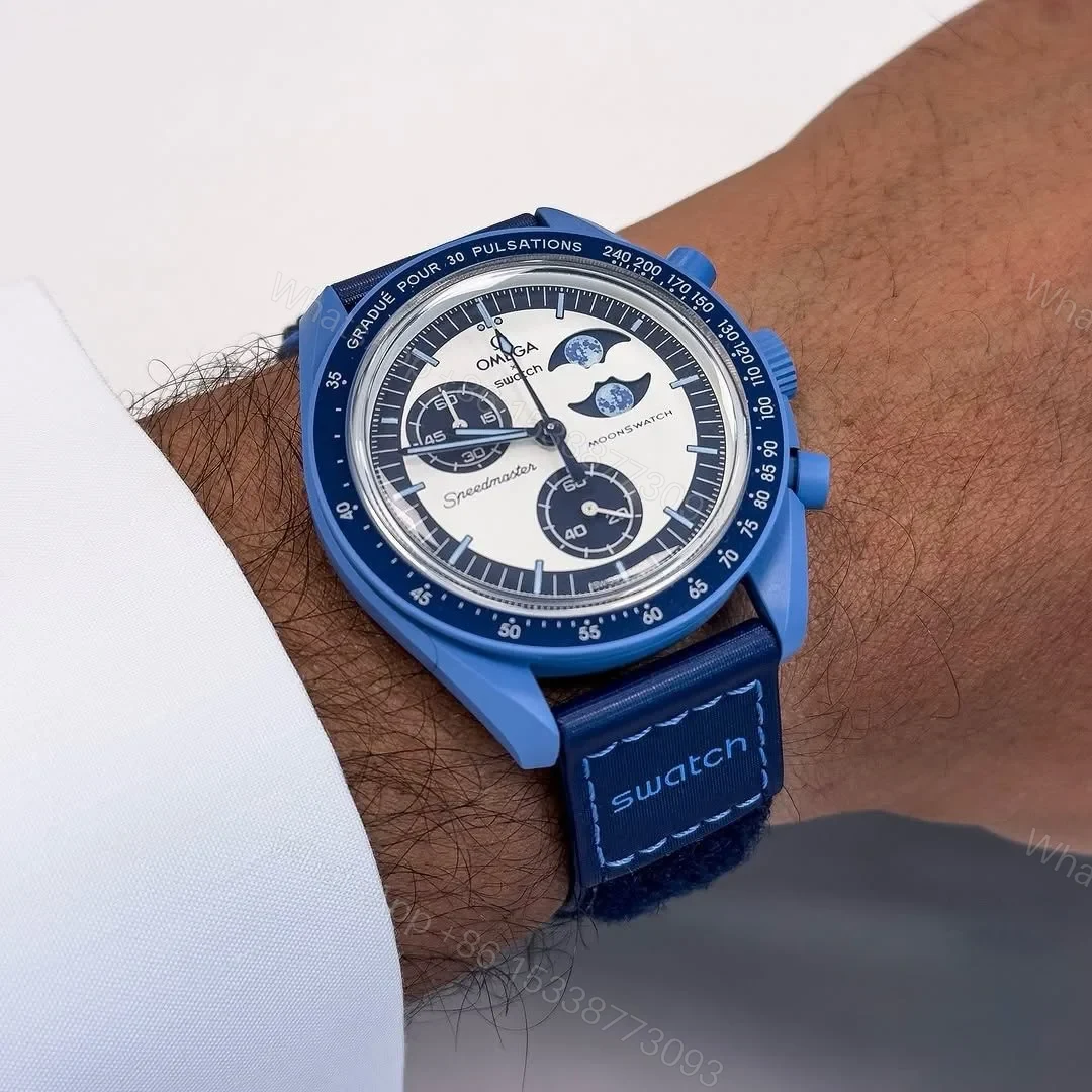 View 4 of Swatch x Omega Blue