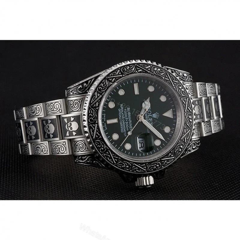 View 4 of Replica Rolex Submariner Green Dial 1454079