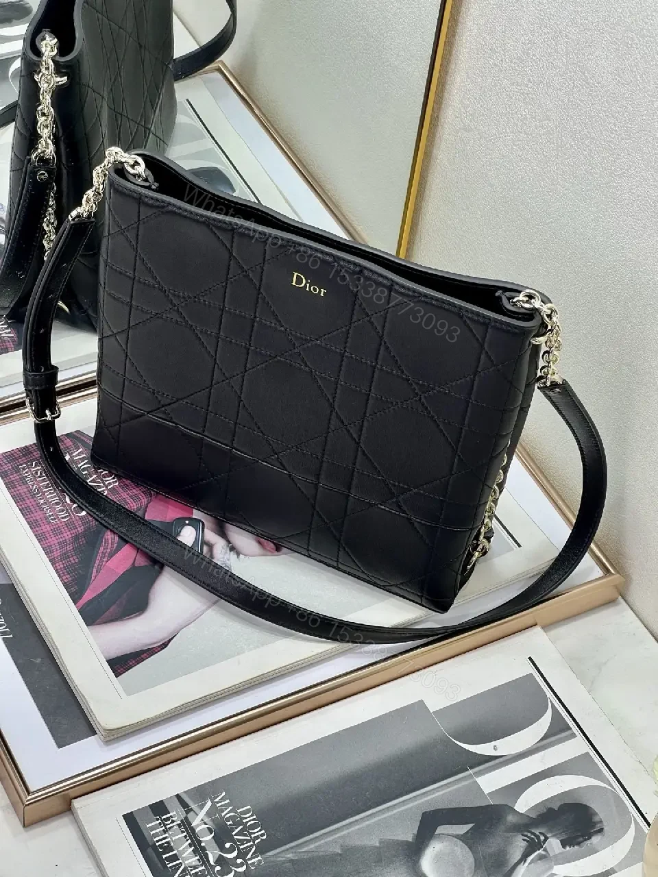 View 10 of Quilted Leather Crossbody: Structured Iconic Style Bag