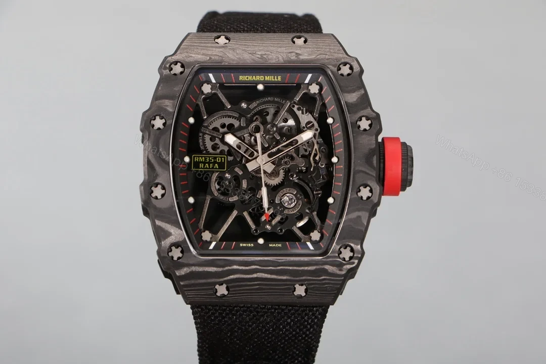 View 6 of Richard Mille RM35-01 NTPT Carbon Fiber RMUL3 White Gemstone Suspension Watch