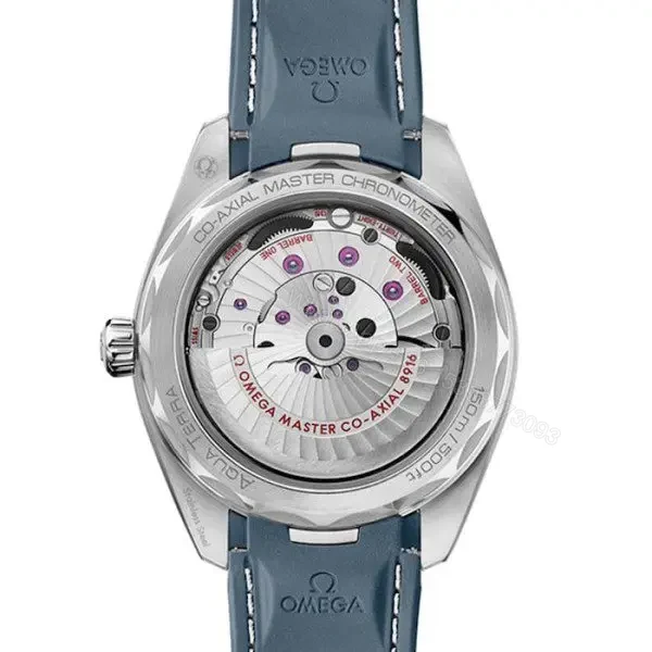 View 2 of Replica Omega Aquaterra Men Automatic Blue Rubber Watch O22012412103005