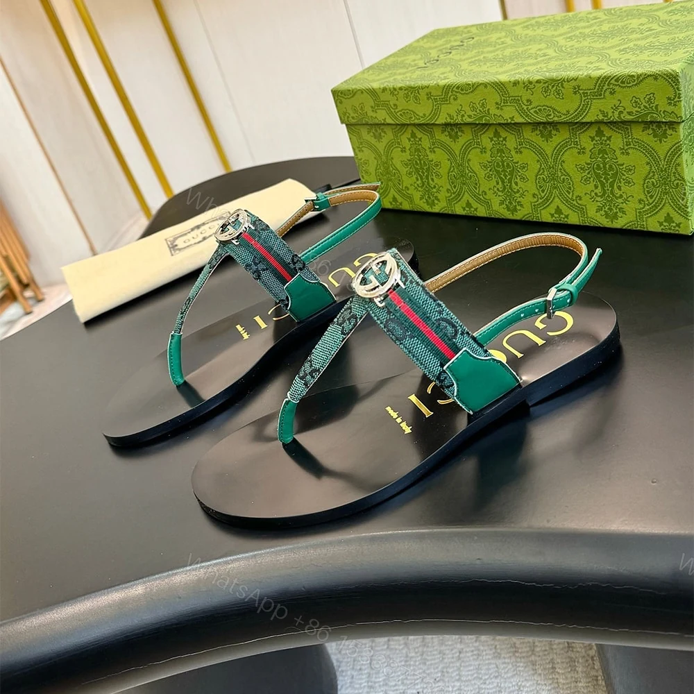 View 4 of GUCCI Women’s Interlocking G Web sandal 384816