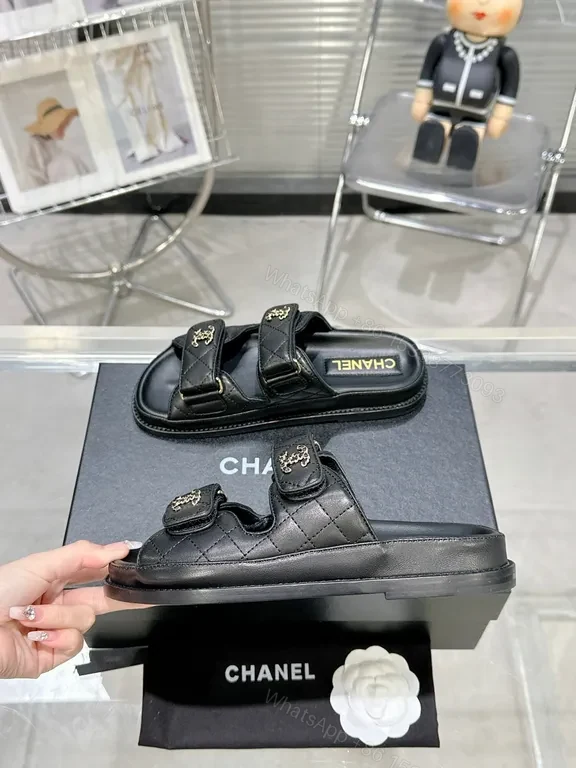 View 2 of Chanel-Inspired Leather Slides: Luxe Yet Everyday Comfort