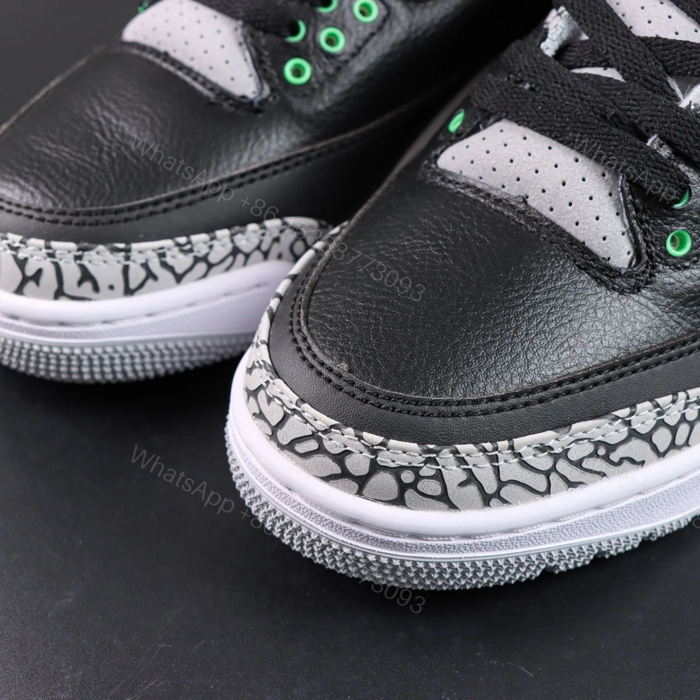 View 5 of Air Jordan 3 Retro Green Glow Replica