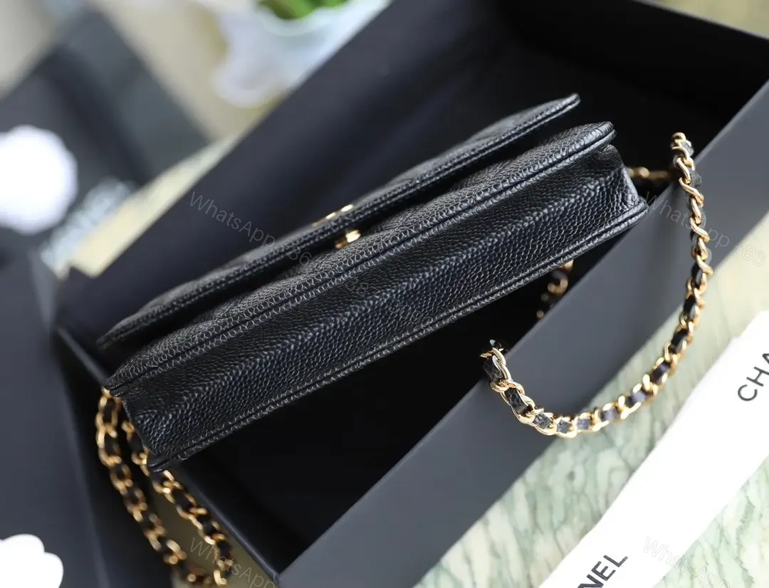View 6 of Quilted Leather Crossbody with Gold Chain, Chic Designer-Inspired