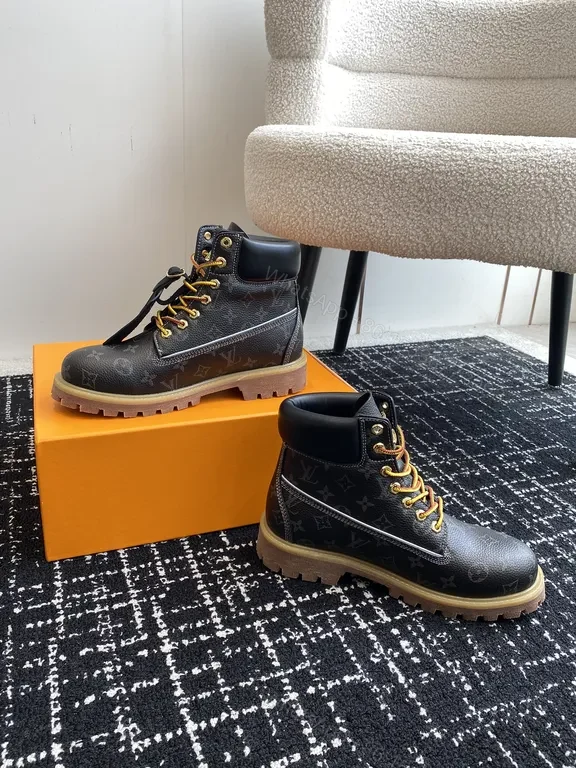 View 8 of Premium Patterned Ankle Boots: LV Monogram, Durable Comfort