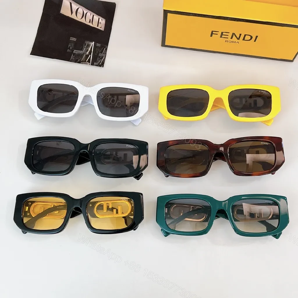 View 4 of White Acetate Square Sunglasses with Gold Accents, Oversized Frame