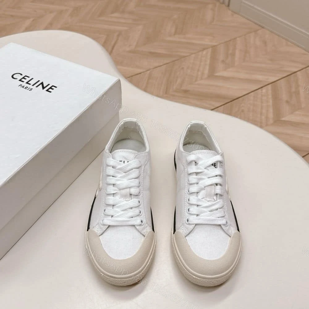 View 4 of CELINE ALAN SNEAKERS WITH TRIOMPHE IN CANVAS OPTIC WHITE 363675148C 01OP