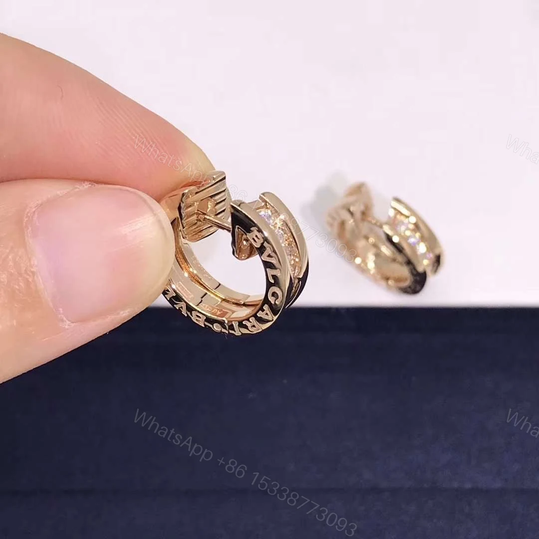 View 5 of Bulgari B.zero1 Small Hoop Earrings