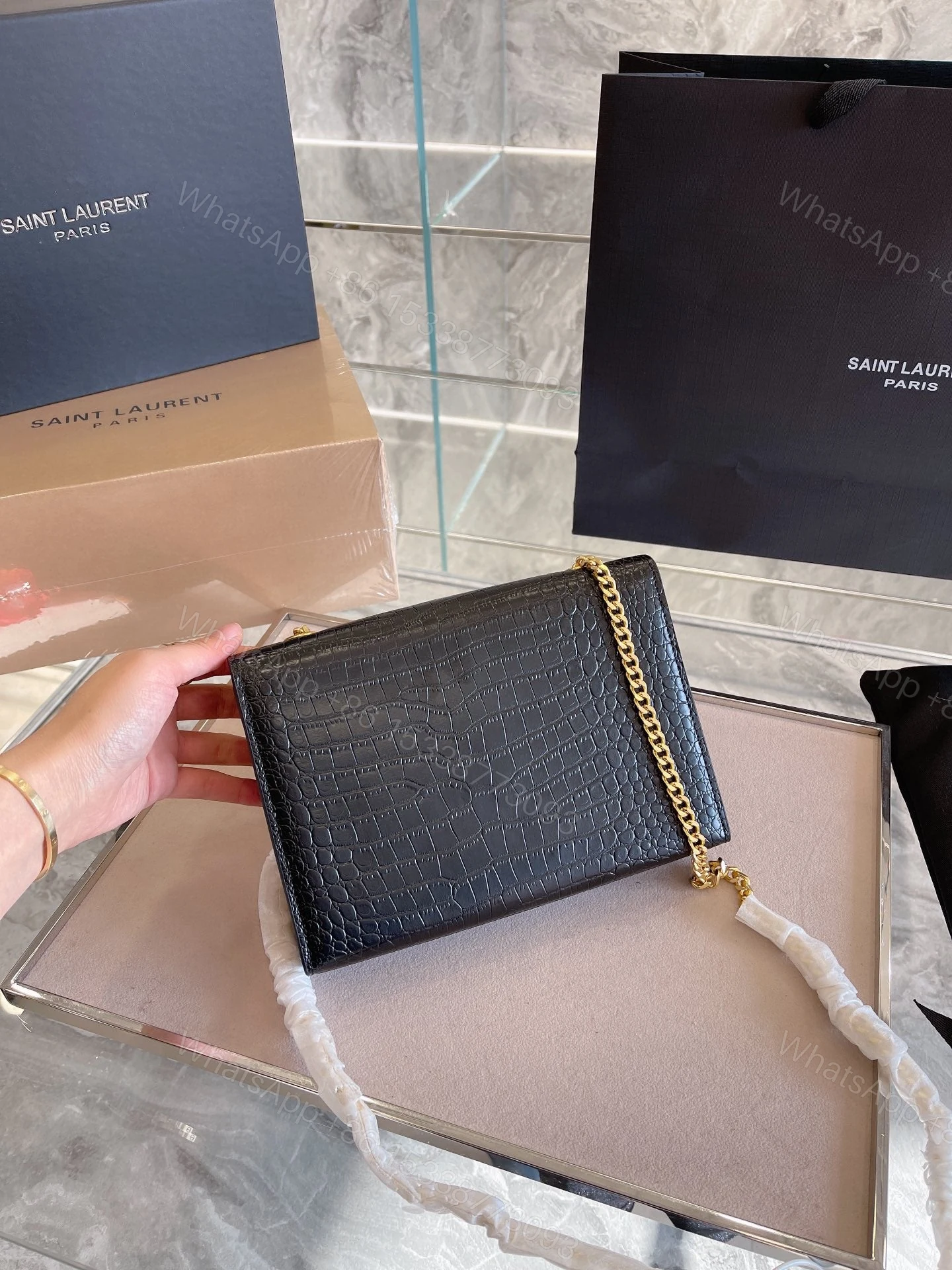 View 9 of Saint Laurent Kate Medium Tassel Shoulder Bag Women