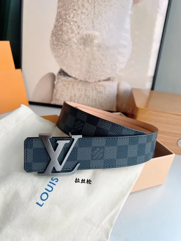 Damier Canvas Belt with LV Buckle — Signature Luxury Accessory — view 1
